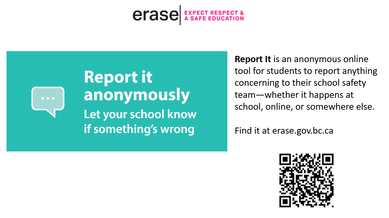 QR code for erase reporting