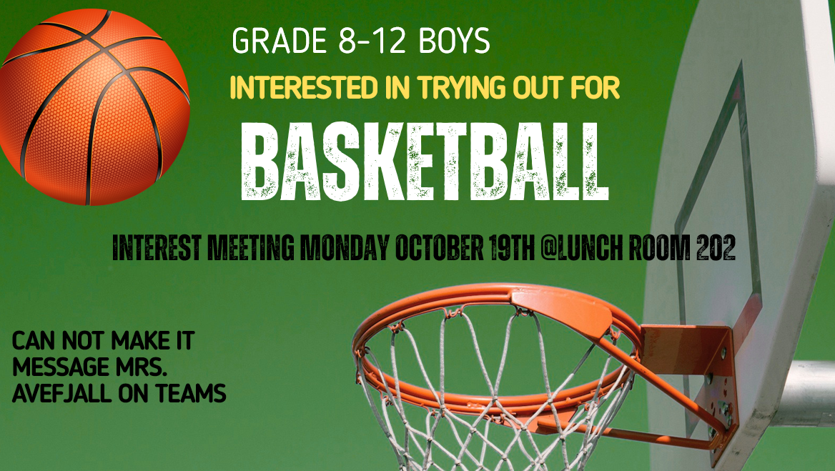 Basketball Tryout information for students