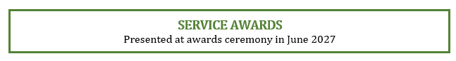 Service Awards Sign