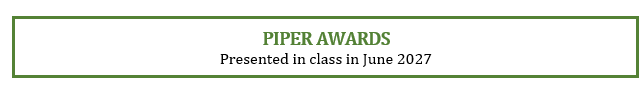 Piper Awards sign