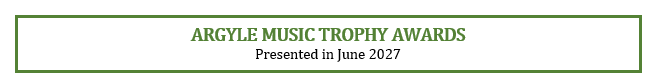 Argyle Music Trophy Awards sign